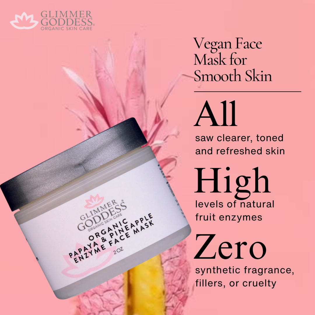 Organic Papaya Pineapple Enzyme Face Mask – Gentle Exfoliating Mask for Brightening & Cell Turnover